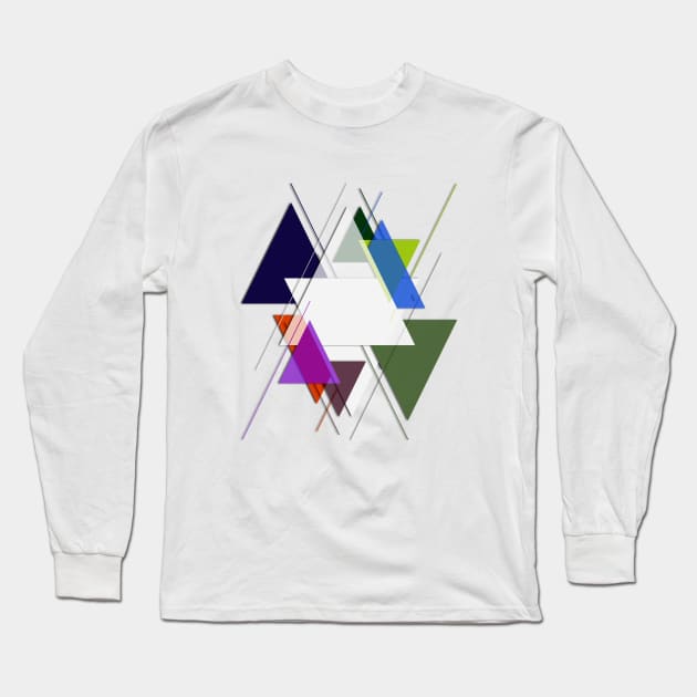 Triangles Clolors Long Sleeve T-Shirt by bobyberto